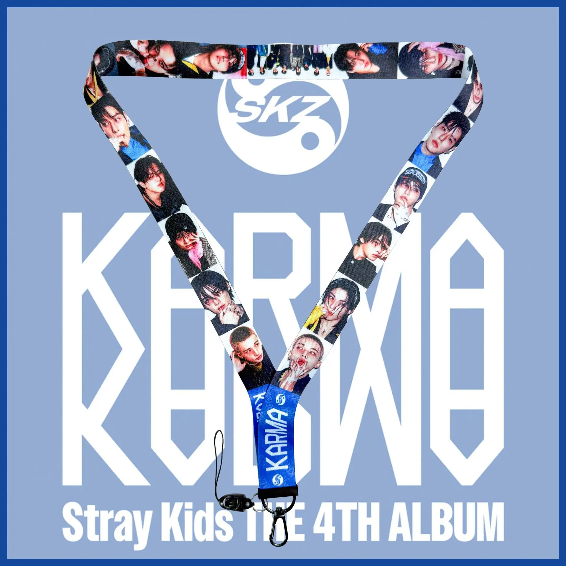 Lanière SKZOO Stray Kids, album officiel KARMA, bracelet de téléphone de marchandise étoile Hyunjin, cadeau d'Halloween