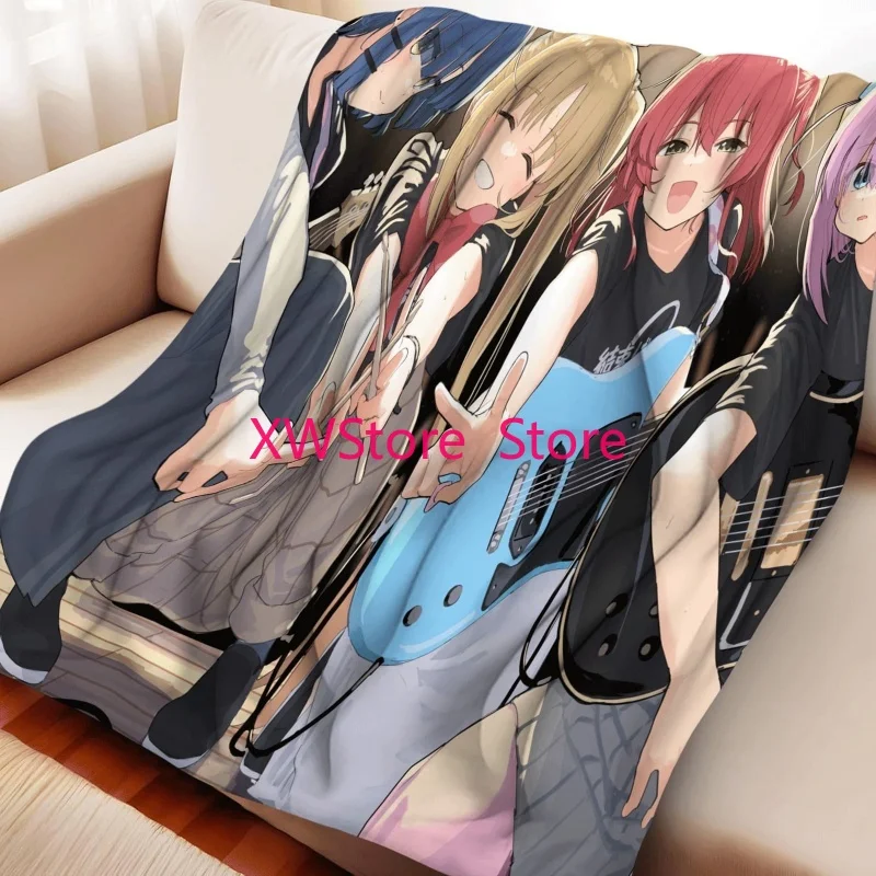 

Cute Anime Girl Flannel Blanket Thickened Warm Nap Cover Covered By Air-conditioned Room Shawl Birthday Gift
