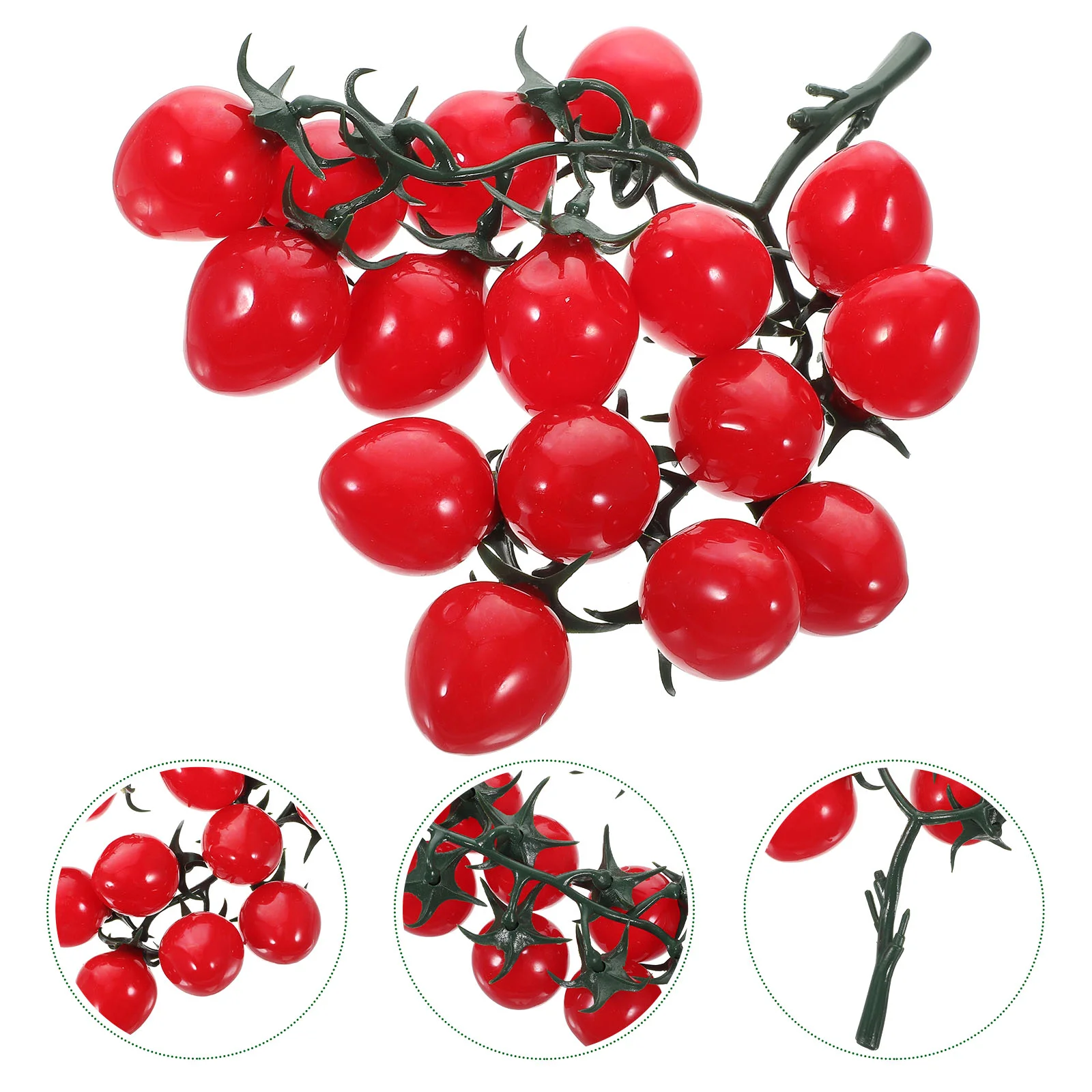 

Decor Simulated Cherry Tomatoes Artificial Lifelike Fruit Fake Adorn Red Pendant Photo Prop Child