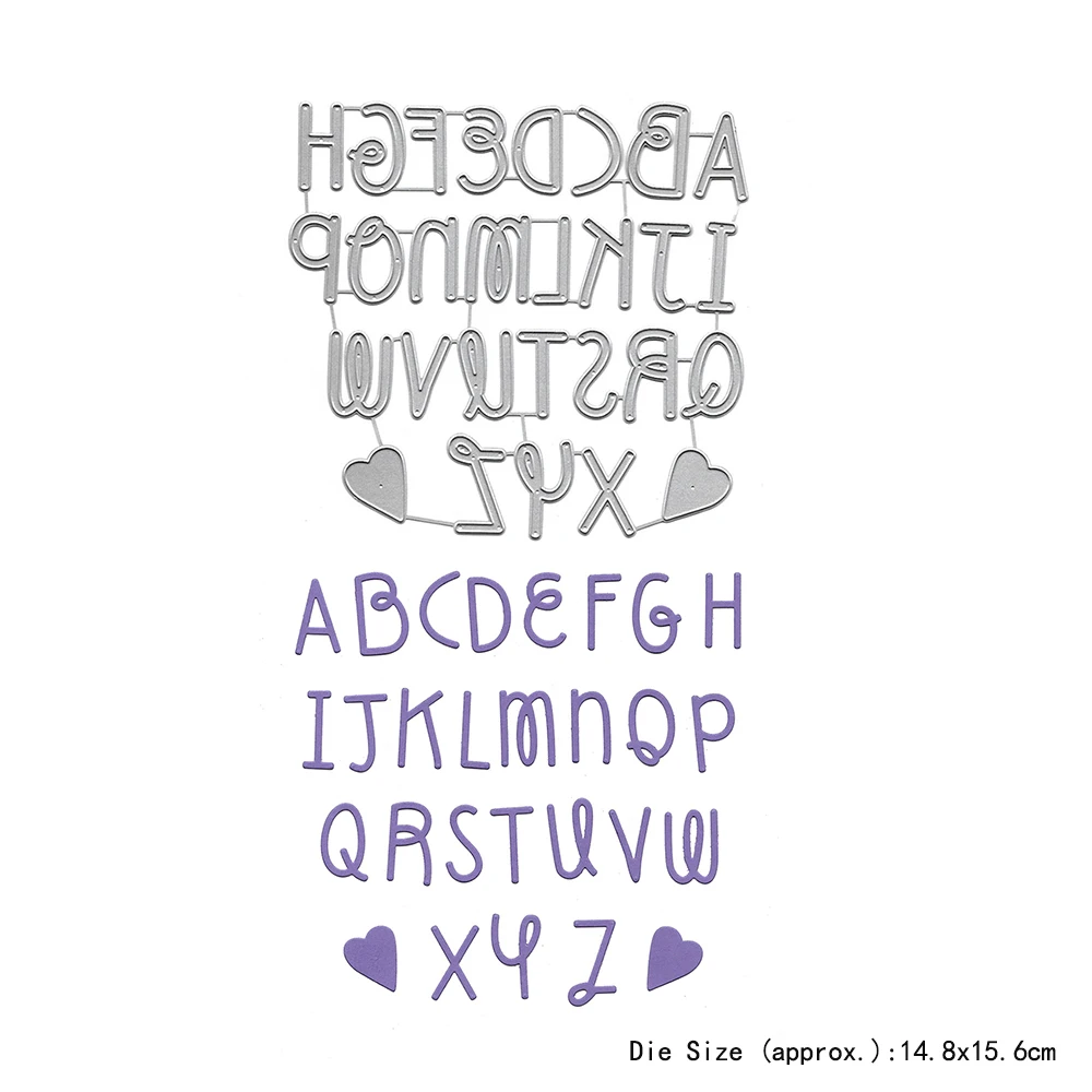 

Новые Вырубные штампы, 26 букв, металлические штампы, рельефная папка, форма ручной работы, шаблоны