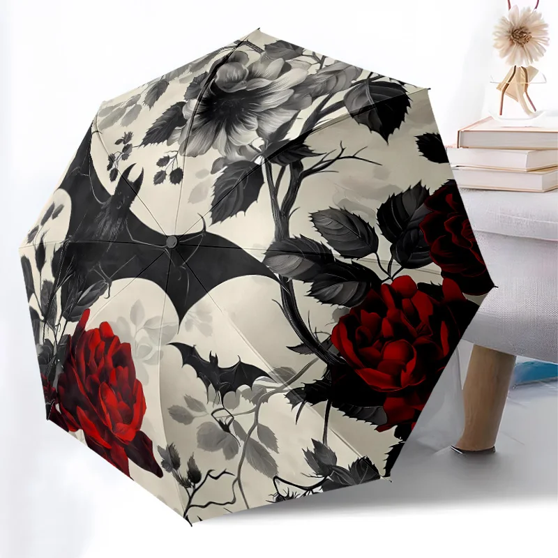 

Складной зонт с животными, модный дизайн с автоматическим открытием, 8, железные ребрышки, пластиковая ручка, складной солнцезащитный козырек, идеальные праздничные подарки