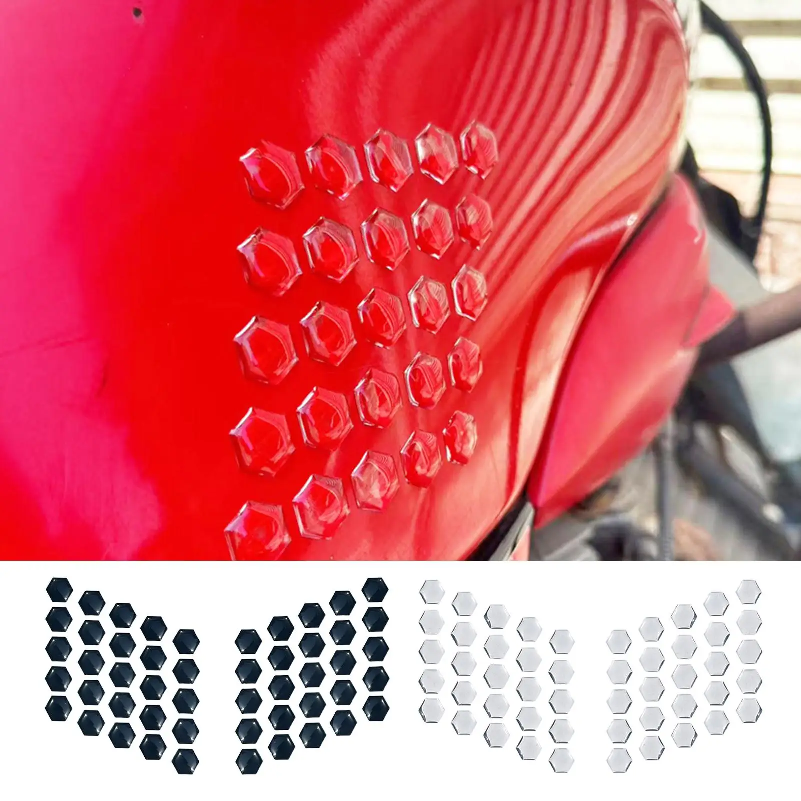 Motorcycle Collision Protection Stickers 2 Pcs 3D Protective Decals Waterproof Pad Vehicle Decor for Bicycle Bike Car Truck RVs