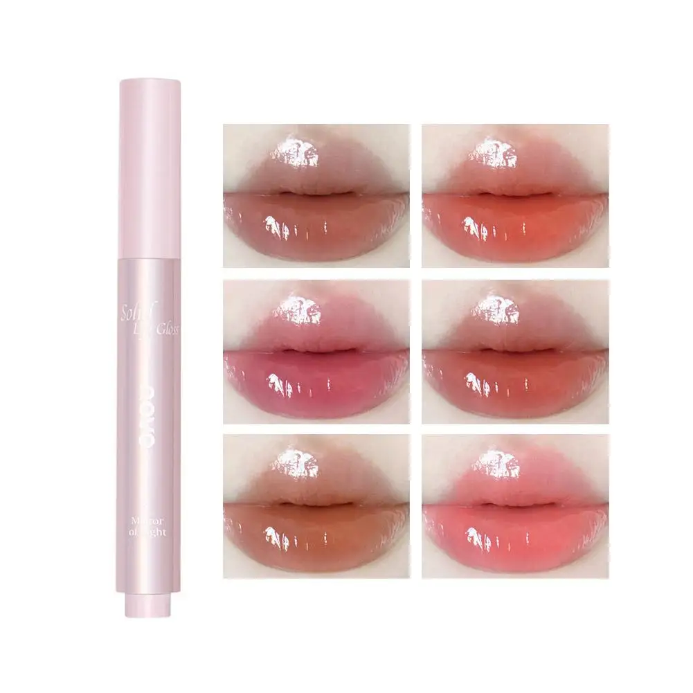 ウォーターグロッシーリップグロスミラー保湿リップグロスプランプリップスティックグリッタープライマー保湿ケアリキッドクリアリップY2Z0