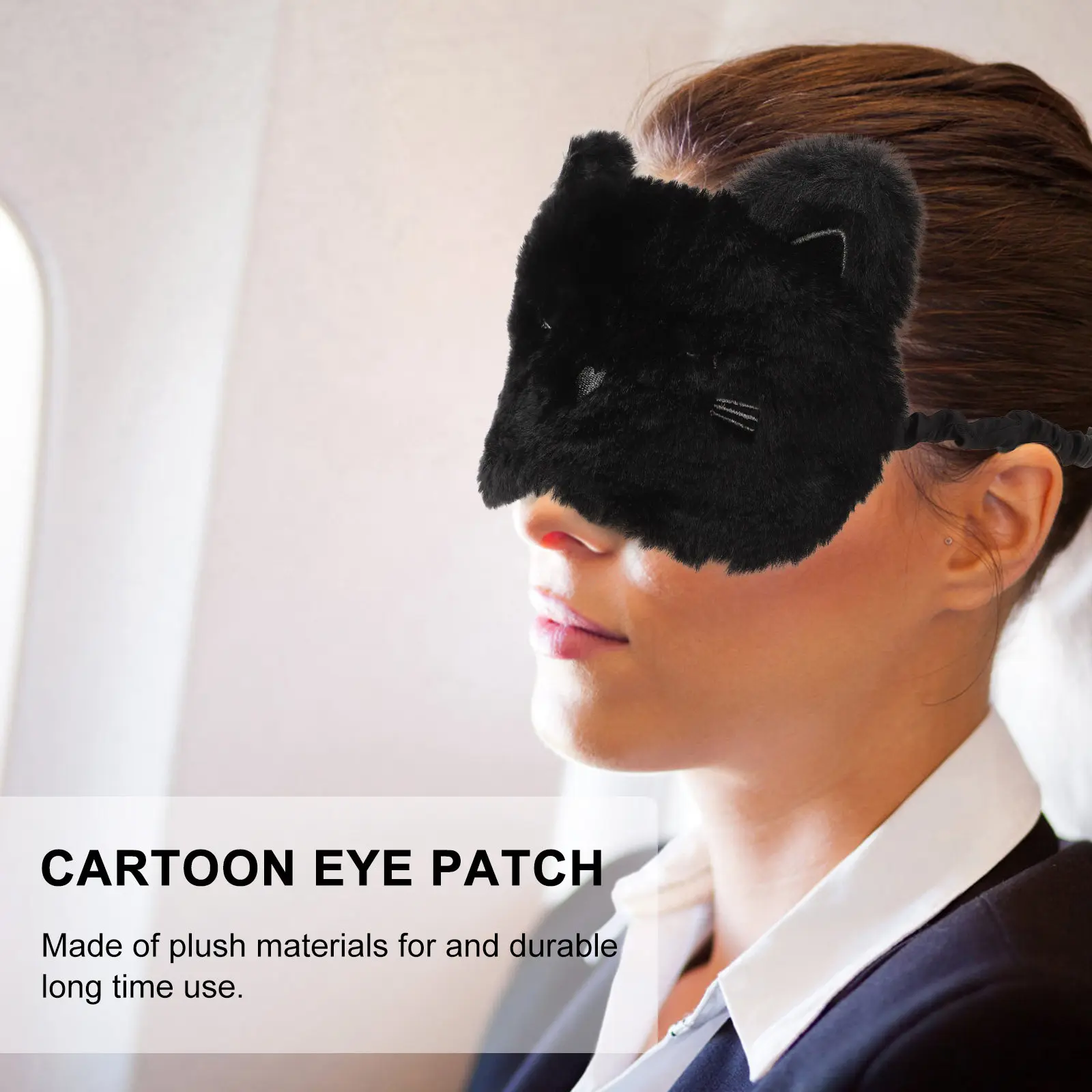 Adorable Rabbit Design Sleep Eye Patch Super Comfortable Light Blocking Eyeshade Ideal for Travel Home Hotel Meeting Train Sleep