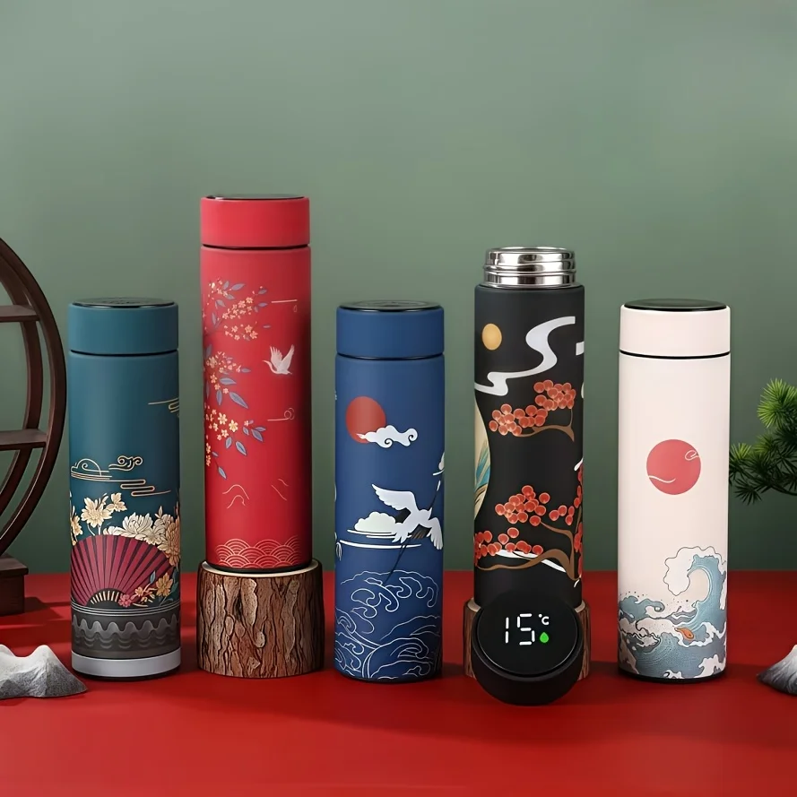 Smart Thermos Flask Thermos Cup with Digital Display Flask Leakproof Travel  Office Water Bottles Mug Thermos Gift