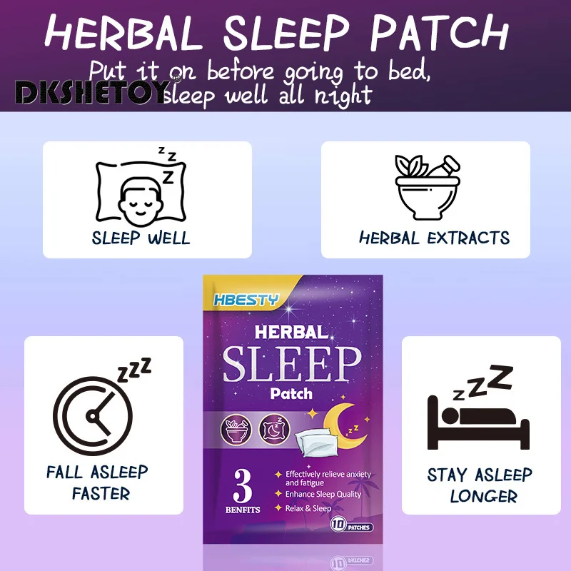 10pcs sleep patches insomnia treatment  Relieve Anxiety Sleep Aid Patches Hypnotic Artifact Adult Sleep Soothing Sticker