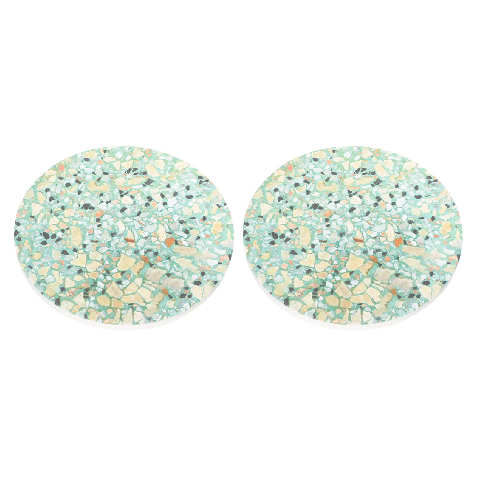 Ceramic Coasters 2pcs – Vivid Color, Smooth & Wear-Resistant Drink Coasters for Coffee Table