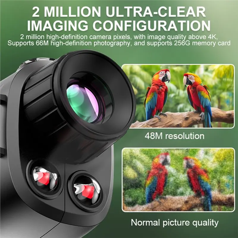 【NEWLY】Infrared Night Vision Monocular 4K Rechargeable 18X Digital Zoom Full Dark 900M Telescope Goggles 2.8