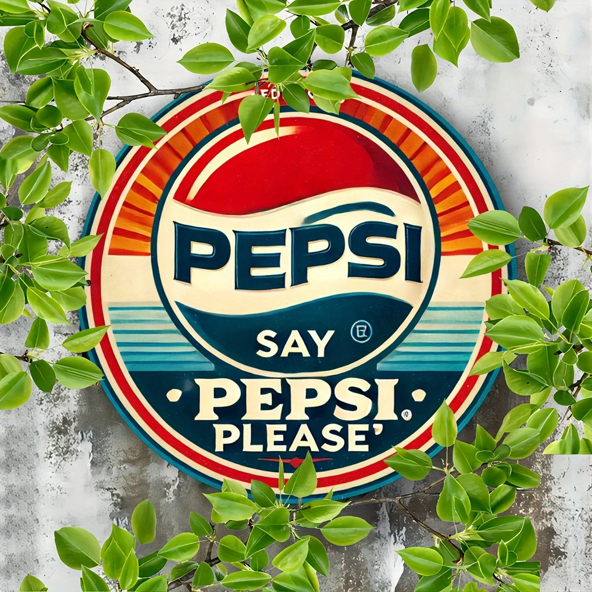 قطعة واحدة من لافتة فنية جدارية من الألومنيوم مقاس 8 × 8 بوصة من بيبسي بليز - مثالية لغرفة النوم والمطبخ وتناول الطعام وديكور البار |   تصميم متين وسهل التعليق