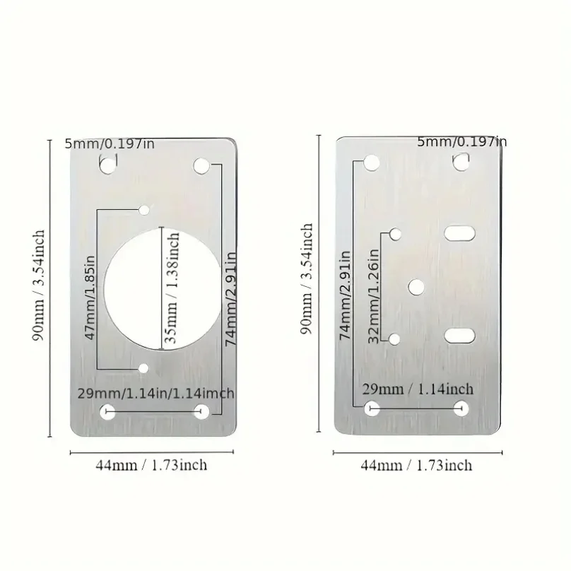 2/4/10 Pieces Cabinet Hinge Repair Plate Kit for Home Kitchen Cabinets and Furniture with Holes