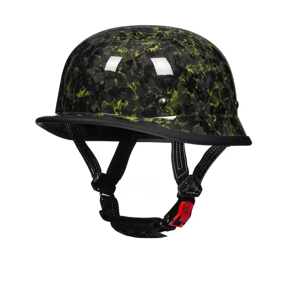 

2025 New Arrival Red Carbon Fiber New Classic Safety Men Half Face Retro Unisex Vintage Helmet Motorcycle Helmets