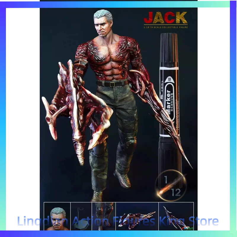 

In Stock BY-ART 1/12 Biohazard Jack Krausa JACK BY-G04 Movable Animation Character Model Action Figure Toy Collection Gift