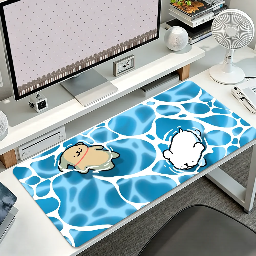 Cute Dog Duo Maltese and Retriever Mouse Pad Non-slip Thickened MousePad Student Cushion Large Writing Gaming Lockedge Office
