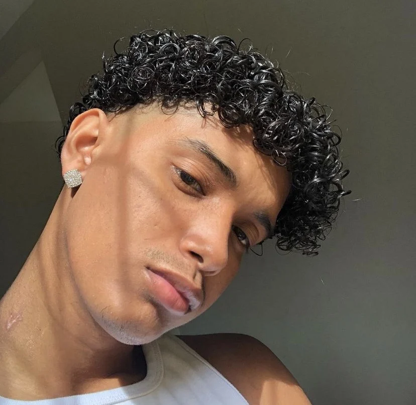 15mm Curly Mens Wig Durable Skin Toupee African American Human Hair Microskin Full Poly PU Afro Wave Male Capillary Prosthesis