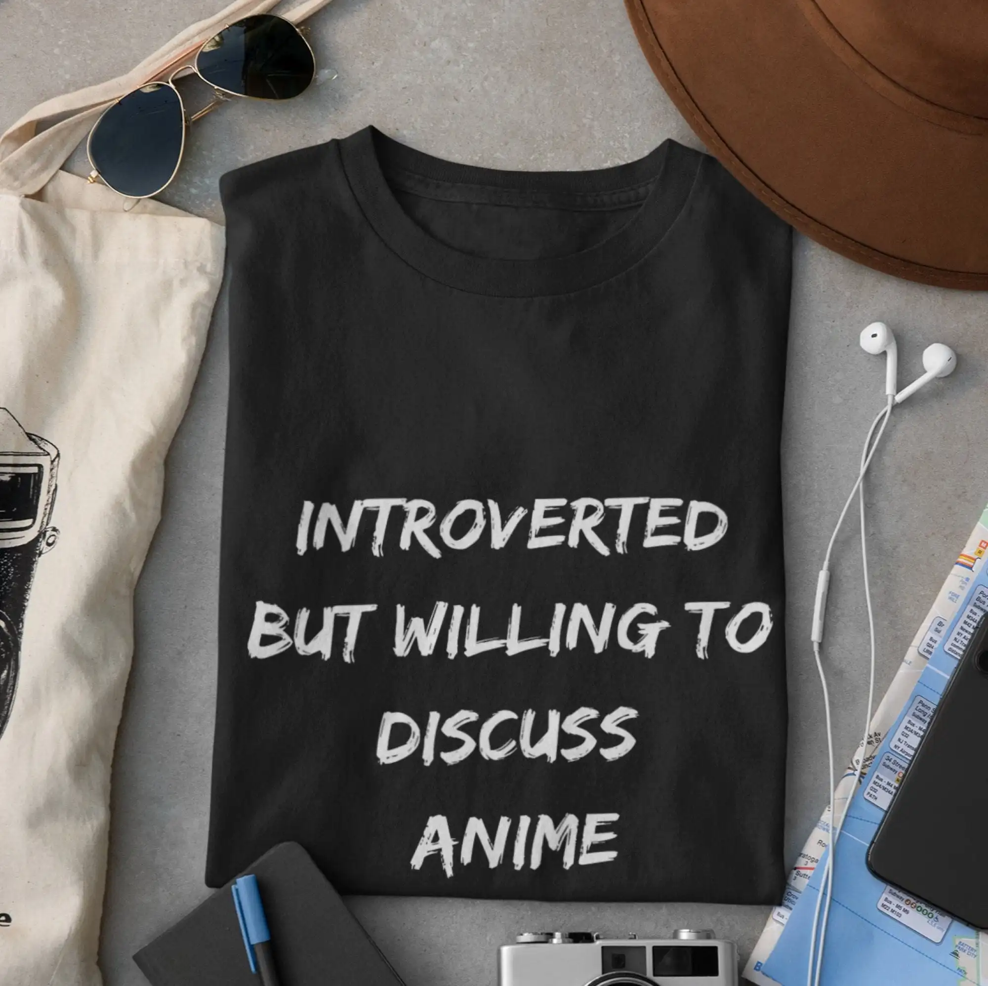 Introverted Anime T Shirt Fan But Willing To Discuss Tee For Lover