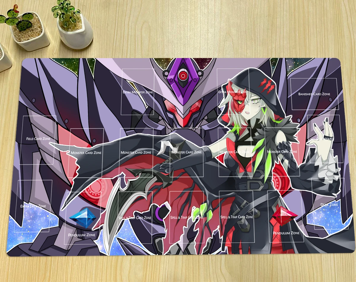 YuGiOh Diabellstar the Black Witch TCG CCG Mat Super Starslayer TY-PHON - Sky Crisis Trading Card Game Mat Mouse Pad Free Bag