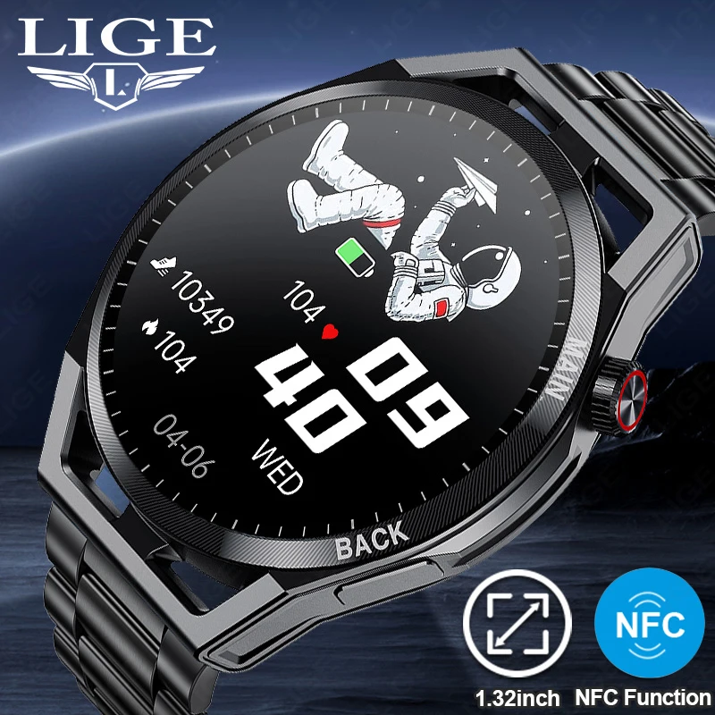 

Military NFC Smart Watch Man Bluetooth Call Smartwatch Heart Rate Health Monitoring Waterproof Men Smart Watches For Android iOS