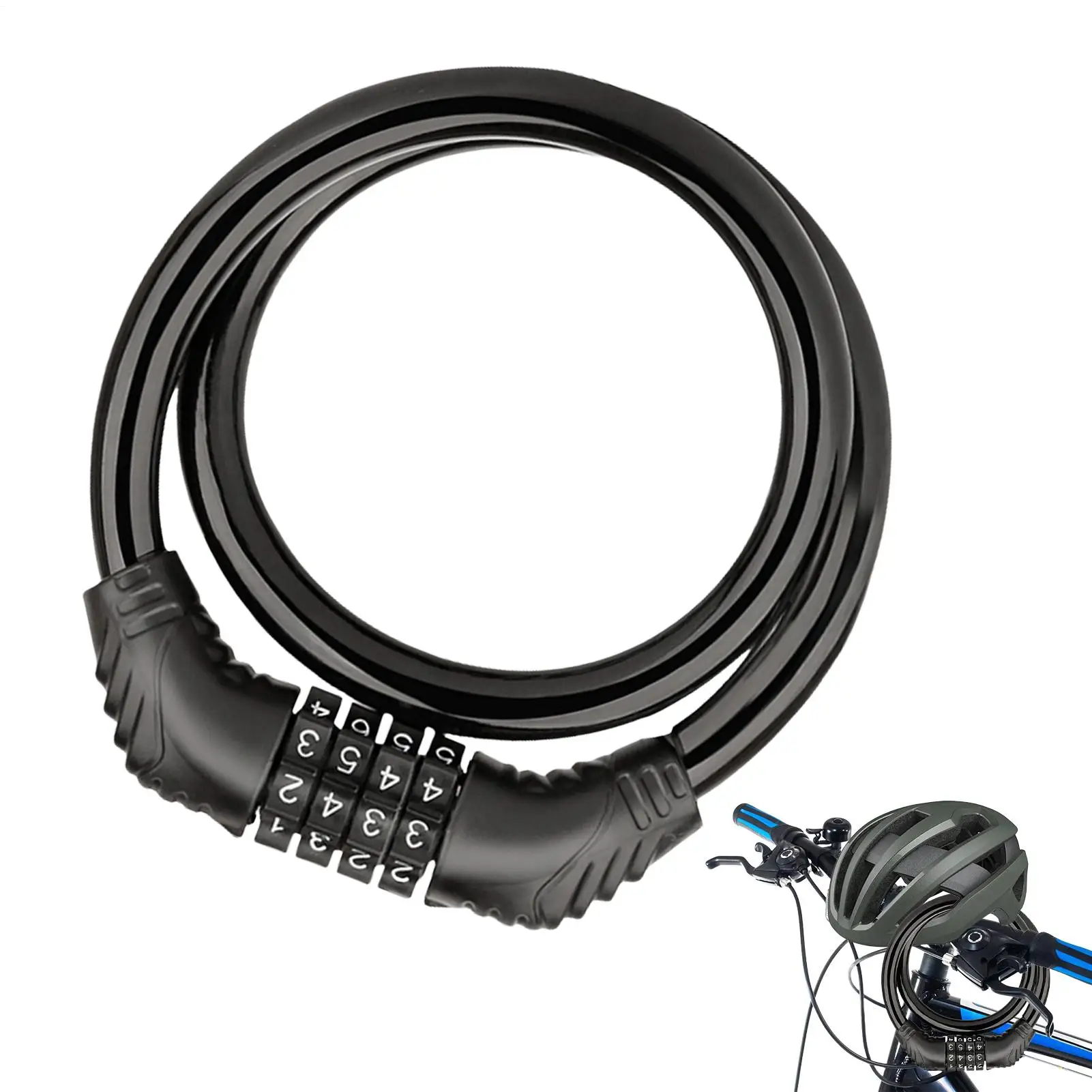 

Комбинированный велосипедный замок, противоугонный сверхмощный велосипедный замок, кабель, аксессуары для мотоциклов для горной дороги, путешествий на открытом воздухе, поездок на работу