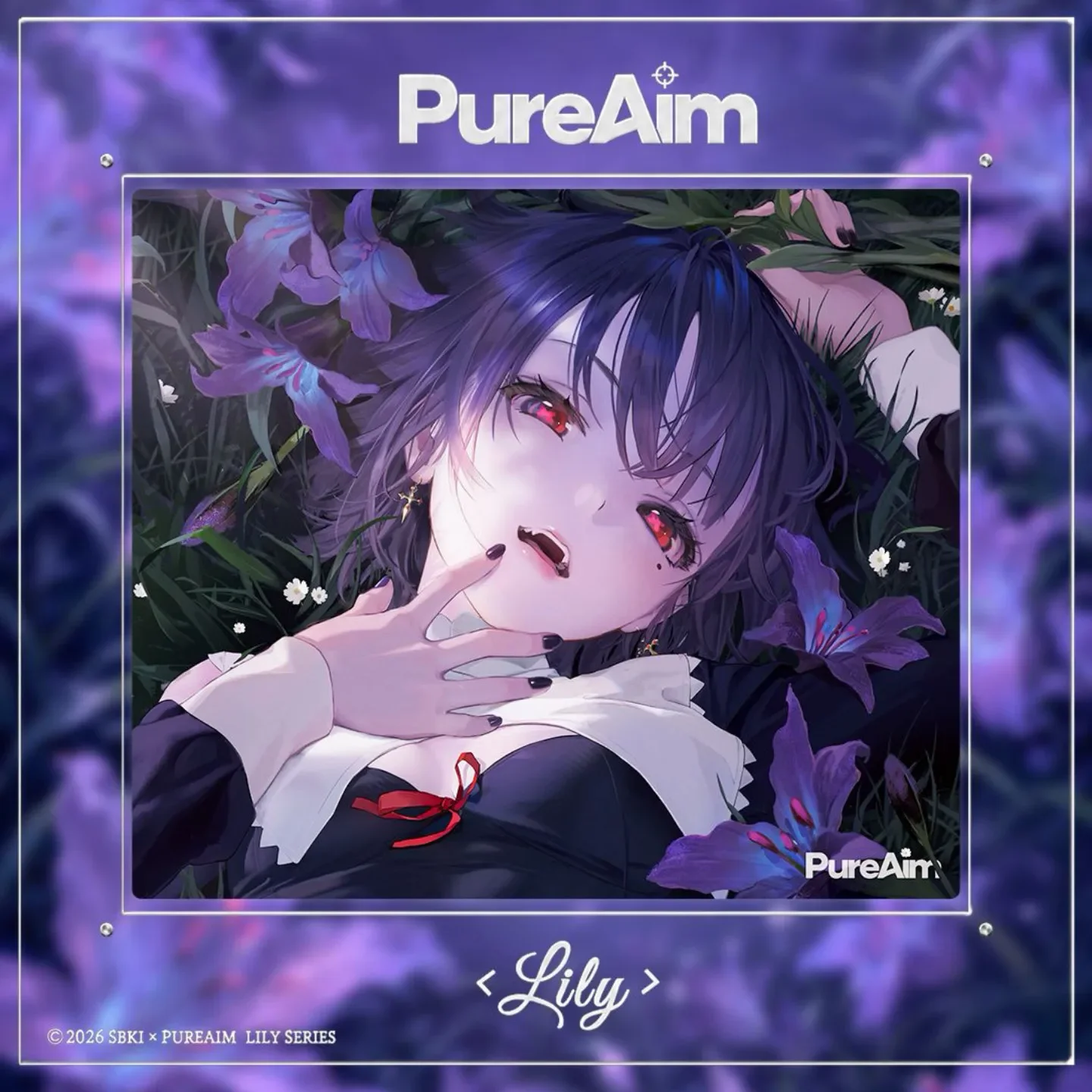 PureAim Ice 2.0 Lily Coated Tempered Glass Mouse Pad 490x420mm Gaming Desk Mouse Mat for FPS Esports PC Gamer Accessory Gift