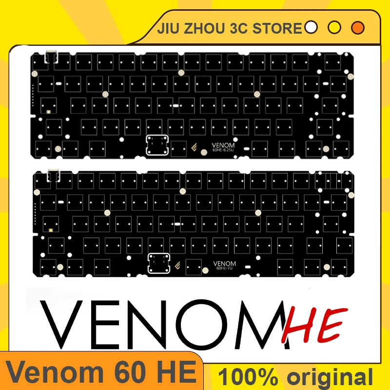 Geonworks Venom 60 HE Magnetic Switch Keyboard PCB Compatible GH60 Tofu60 Holy60 PC Gaming Keyboard Accessories Custom Gifts