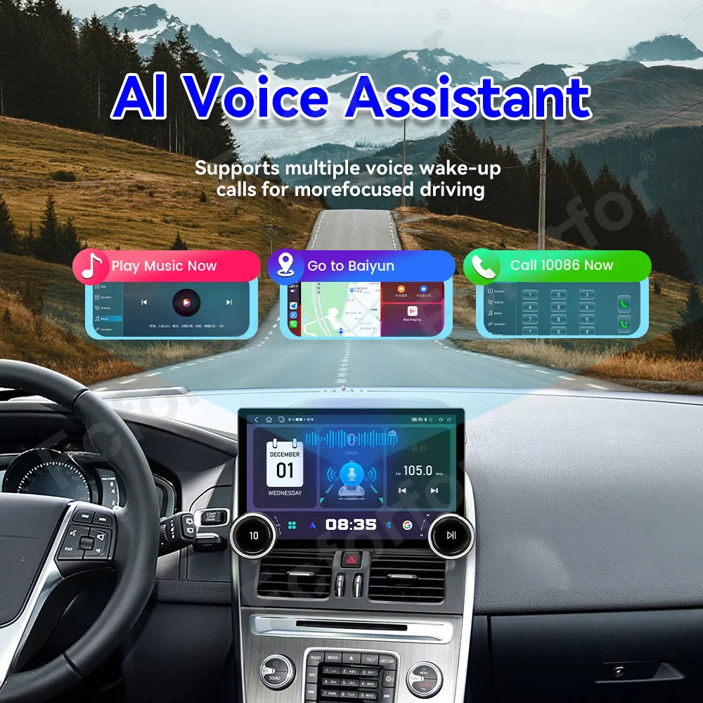 Luxury Upgrade Modern Advanced 11.5 Inch Android 15 HD Touch CarPlay Android Auto GPS Stereo Head Unit For Volvo XC60 2009-2017