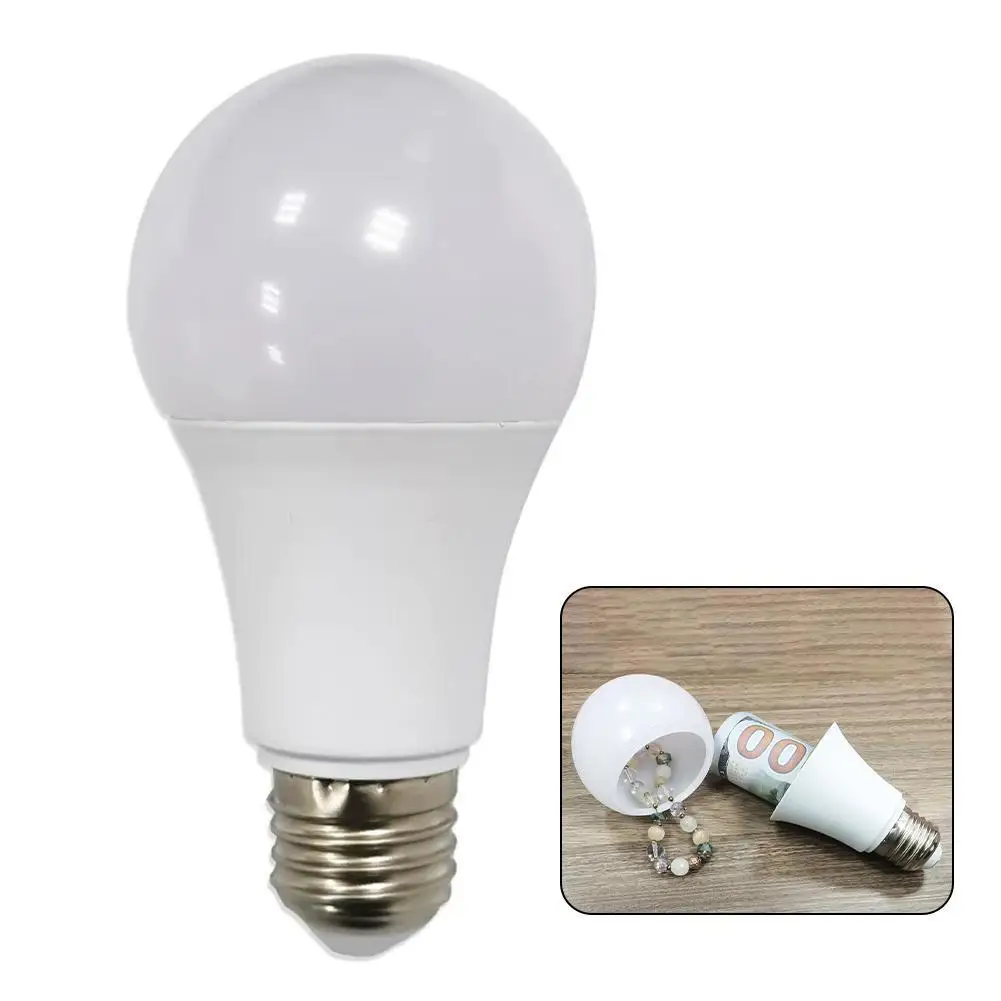 Secret Light Bulb Home Diversion Stash Can, escondido armazenamento secreto, recipiente seguro, compartimento escondido, quadril, caixa de dinheiro privada