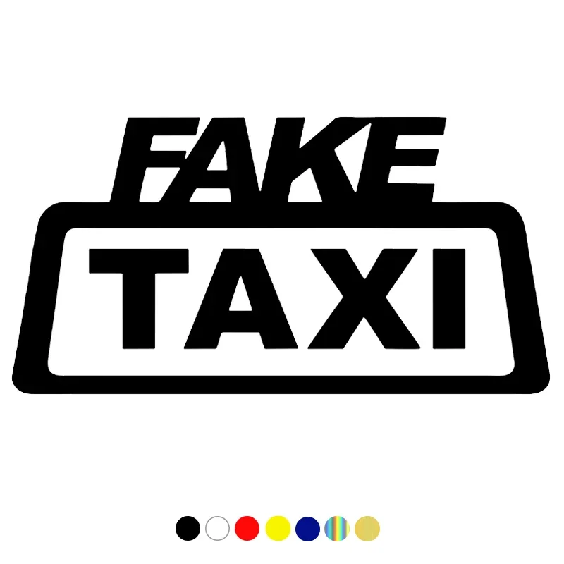 

Fake Taxi Themed Sticker – Sleek Stylish Design for Doors, Trunks & Visors, Scratch-Resistant Durable Decor To Add Cool Edge