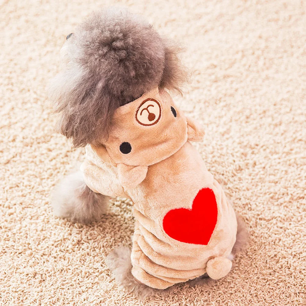 

Puppy Jacket Thick Small Dog Sweatshirt Hoodie Jumpsuit Warm Coat Tracksuit Pet Winter Sweater Chihuahua Outfits Clothes Apparel