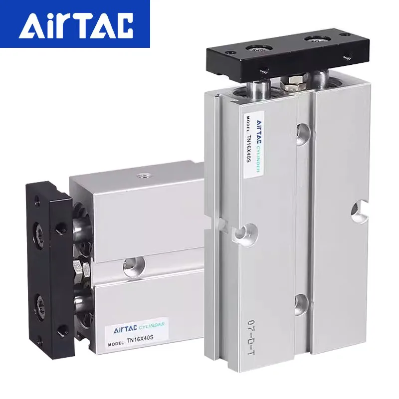 AirTAC Original TN Pneumatic Dual Axis Twin-rod Cylinder TN10/16/20/25/32mm Aluminum Alloy Stroke 10-200mm Air Cylinde