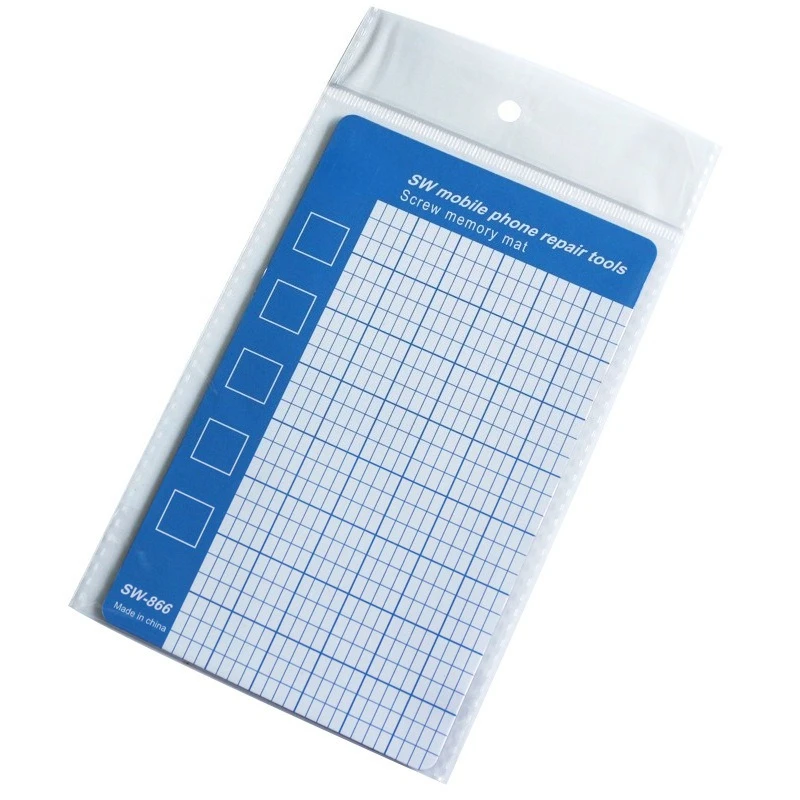 Magnetic Screw Memory Mat with Grid & Label Slots for Mobile Phone, Laptop & Electronics Repair, Preventing Screw Loss