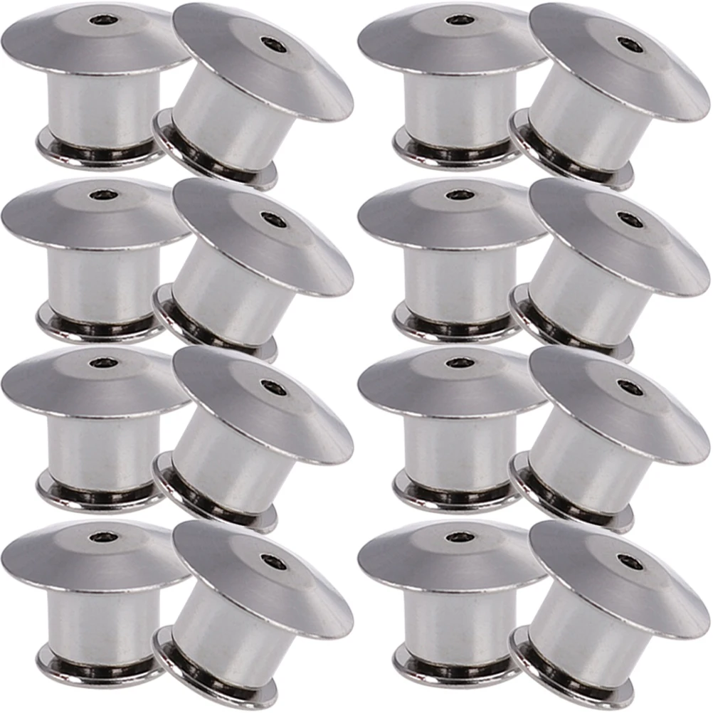 

22pcs Pin Keepers Locking Clasp Brooch Backs Metal Durable Jewelry Making DIY Craft Supplies Pins Insignia Name Tags Hats Badge