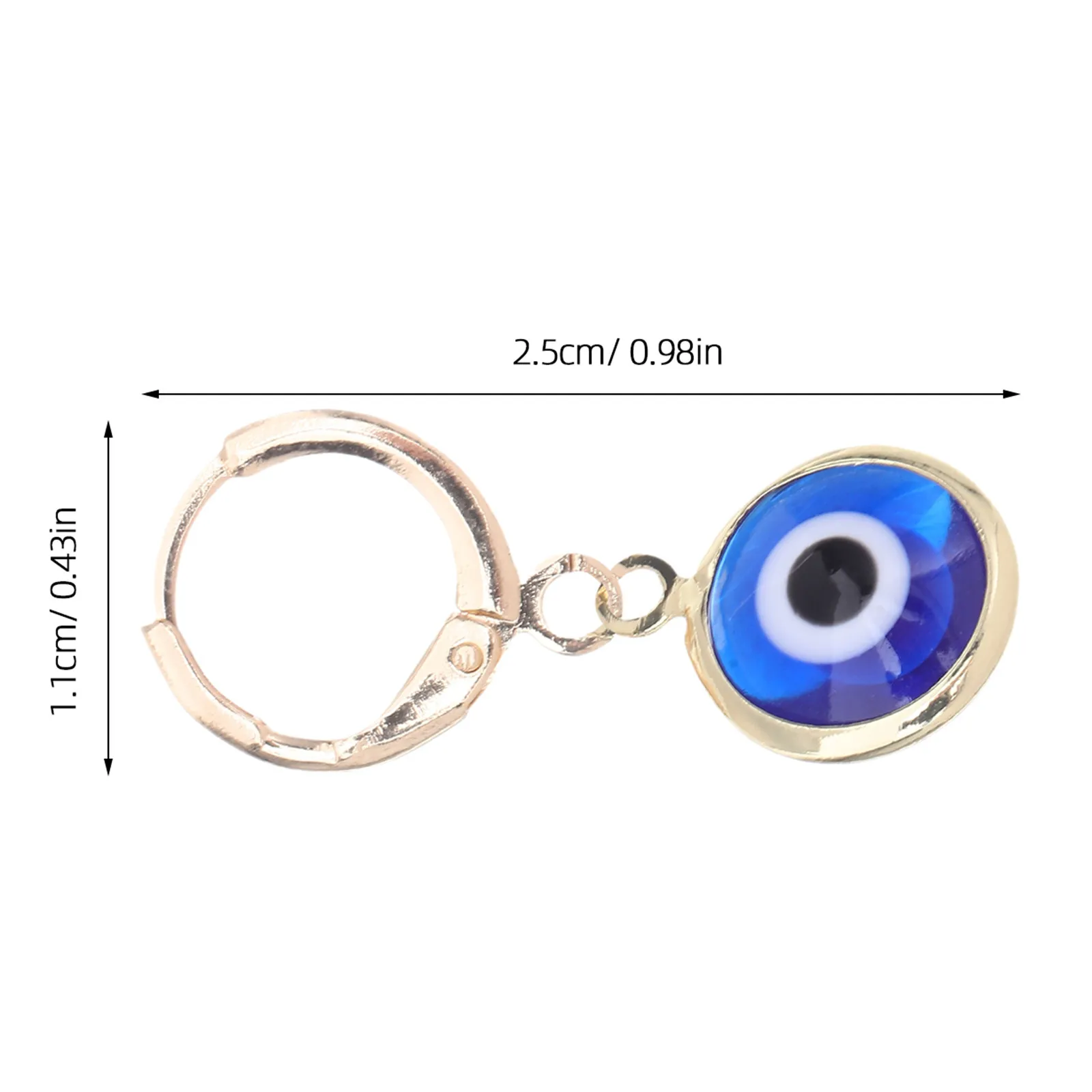 16 Pcs Backpack Hanging Decor Keychain Evil Eye Handbag Charms Purse Blue Ring Accessories Pendant