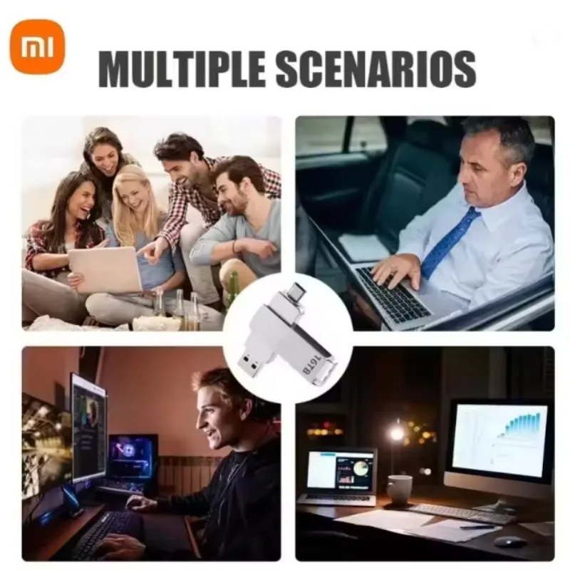 Xiaomi 16 تيرا بايت USB 3.2 محرك فلاش 2 تيرا بايت 1 تيرا بايت 4 تيرا بايت نقل عالي السرعة بطاقة الذاكرة المعدنية PENDRIVE القلم بطاقة السائق فلاش فلاش الكمبيوتر #3