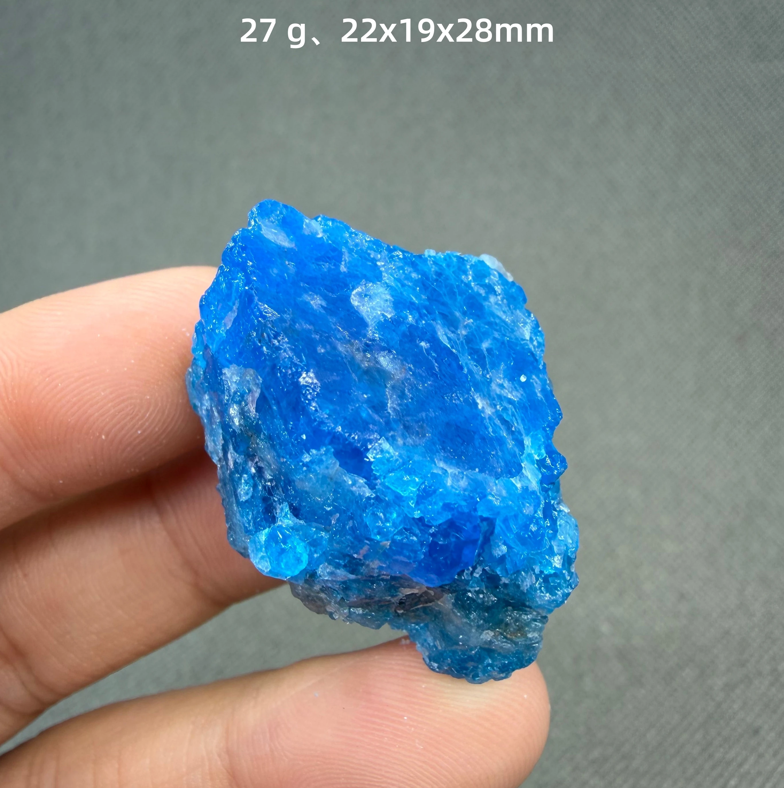 Natural Apatite Crystal Cluster Blue Mineral Specimen Home Decor view 4