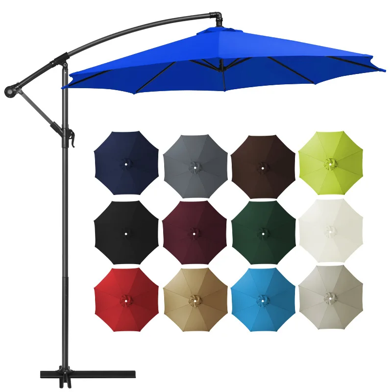 

Leisure outdoor parasol 3M circular pool courtyard outdoor terrace rainproof and sun protection folding banana umbrella