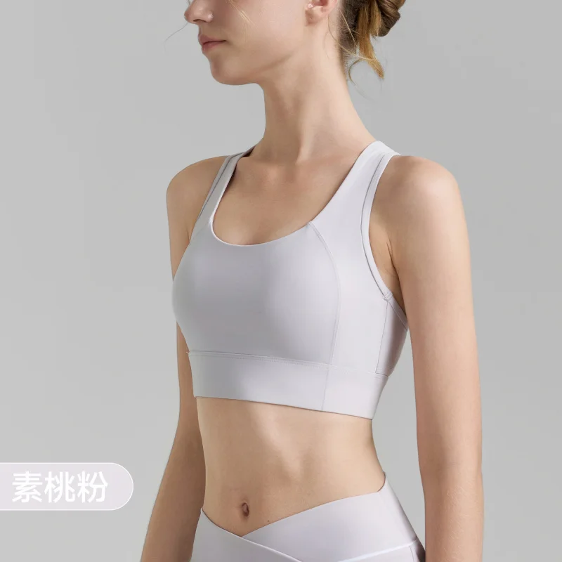 ملابس داخلية رياضية عالية القوة للنساء، سترة يوجا ثابتة قابلة للتنفس، تدعم اللياقة البدنية في الظهر #6