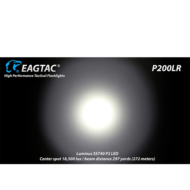 EAGTAC P200LR 2100lm Type-C USB Rechargeable LED Flashlight 18650 519A 4500K 395NM UV SST40 Long Throw Hunting Torch