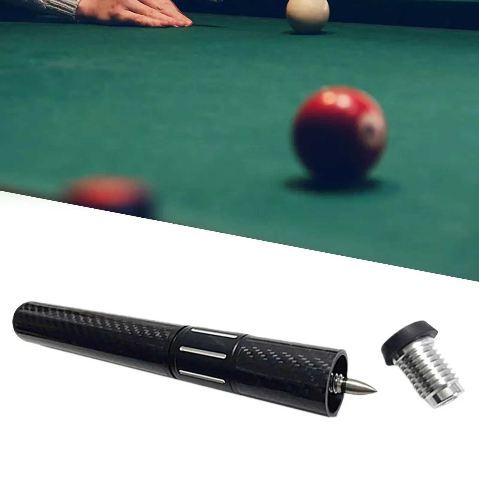 Pool Cue Extension, Pool Cue Extender Rod, Telescopic Adjustable Lightweight Pool Stick Extension for Billiard Enthusiast