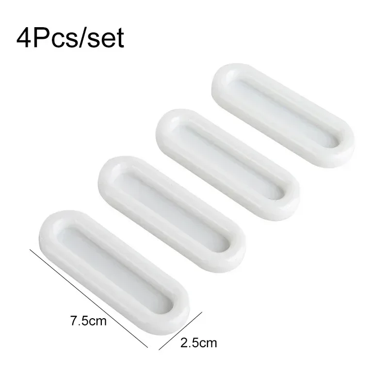 

4Pcs Self-adhesive Door Knobs Oval Door Handles for Interior Doors Glass Window Cabinet Drawer Non-slip Grip Auxiliary Handles