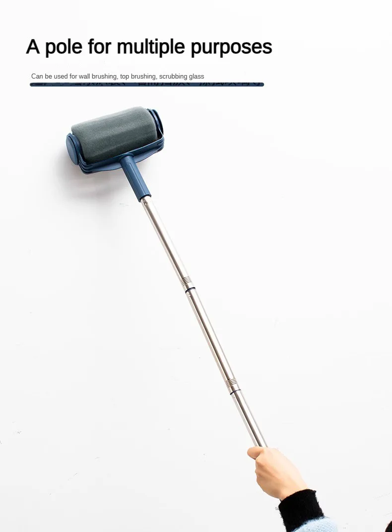 Skip Patchy Streaks & Drips! Self-Loading Paint Roller w/ Telescopic Rod, Smooth Finish for Newbies