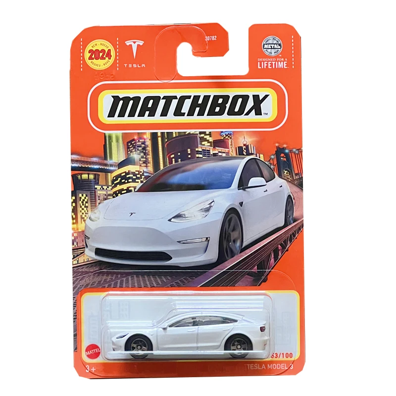 Original Matchbox Car 1/64 Diecast Metal Toys for Boys 2024 New Nouveu Tesla Model 3 Simulated Vehicle Collection Birthday Gift