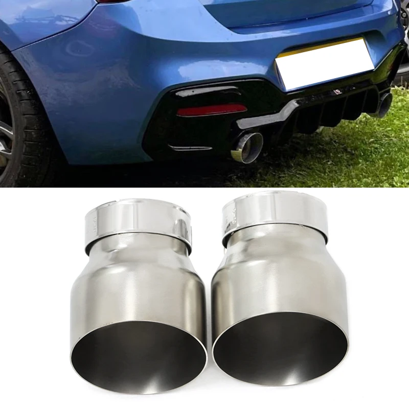 2pcs Exhaust Tips For BMW F22 F23 M235i M240i F20 F21 M135i M140i F30 F31 335i 340i F32 F33 F36 435i 440i ID60mm Muffler Nozzle