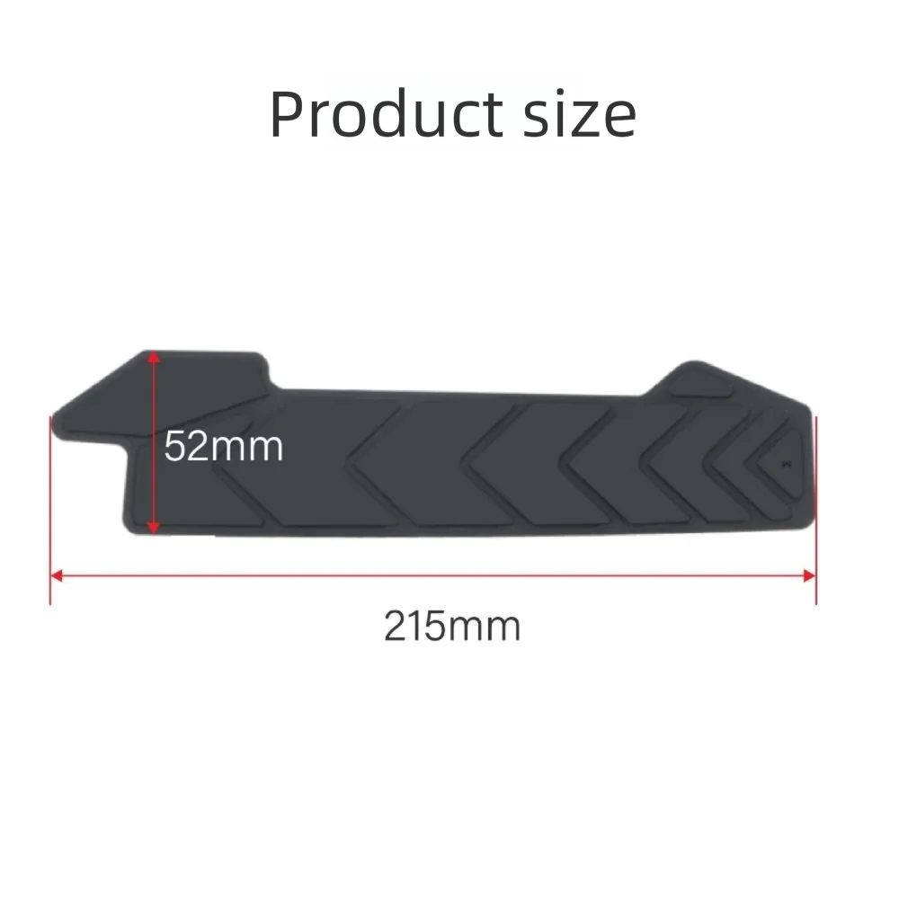 Silicone Bike Chain Sticker Scratch Resistant Durable Bicycle Frame Protector Self-Adhesive Black Chain Guard Sticker