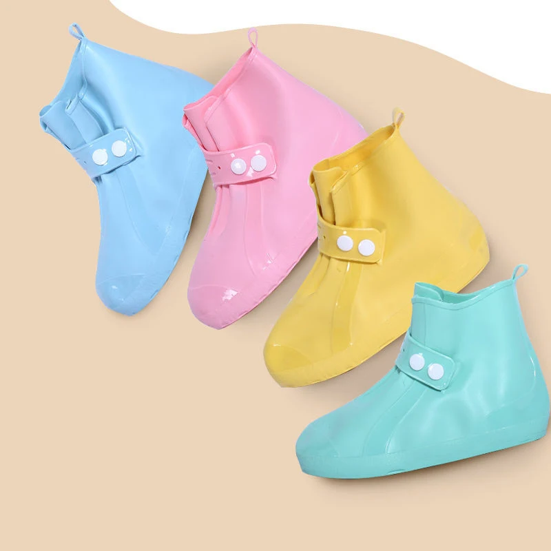 

Waterproof Rain Boots for Children Shoes Cover Reusable Non-slip Galoshes Girls Boys School Bicycle Shoe Protector Overshoes