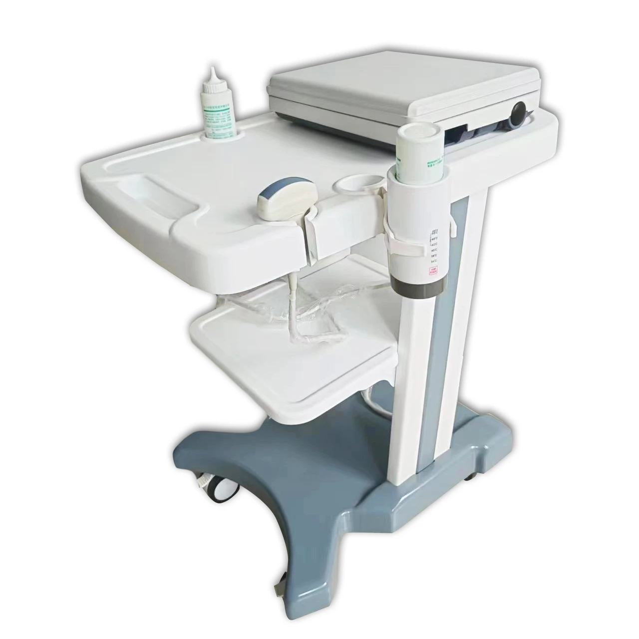 

High Quality ABS Plastic Medical Furniture Mobile Detachable B-type Ultrasonic Small Cart Hospital Trolley With Wheels