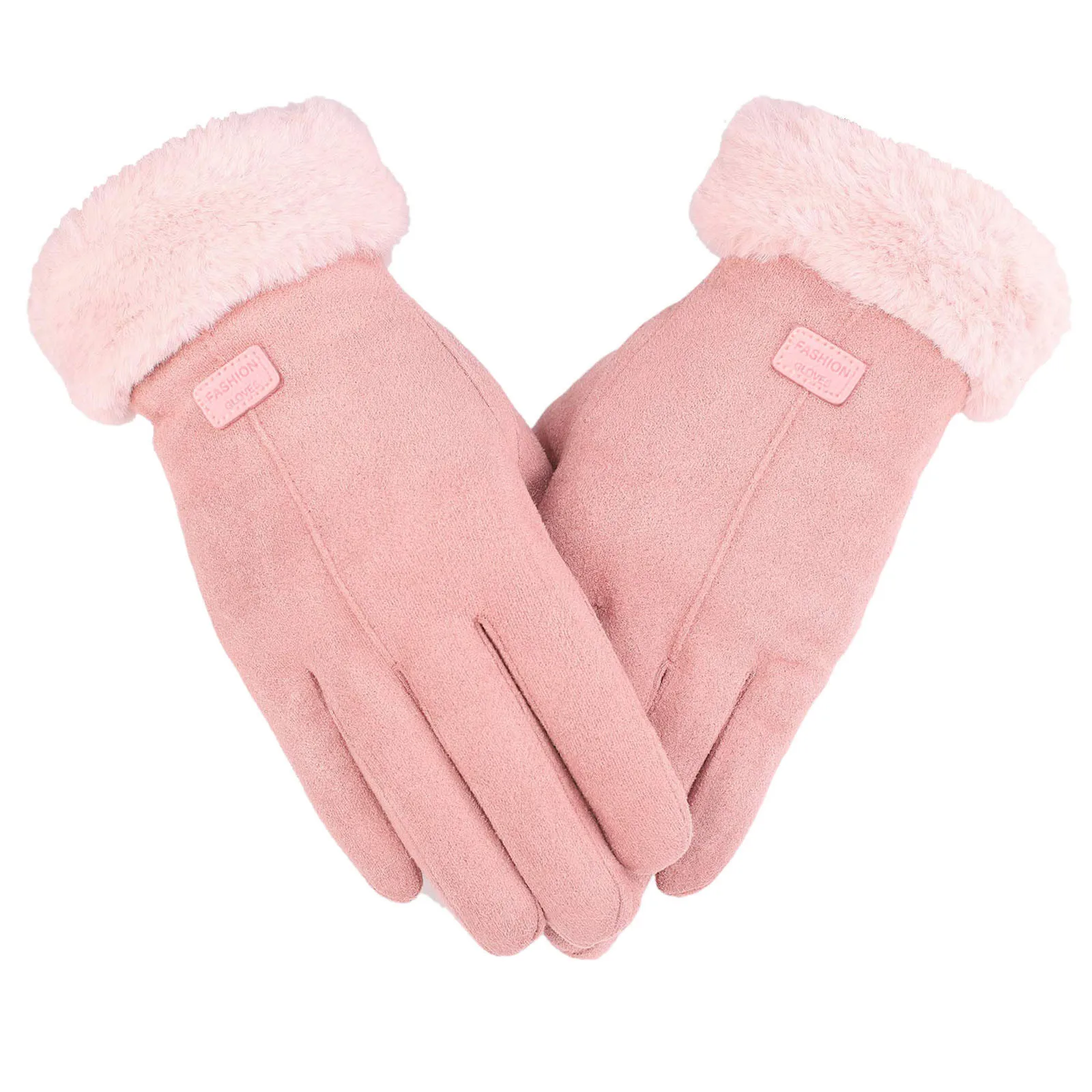 Gloves Warm Thermal Cable Women Elastic Touchscreen Knit Winter For Driving Cuff Gloves Mittens Men Winter Warm Women Gloves