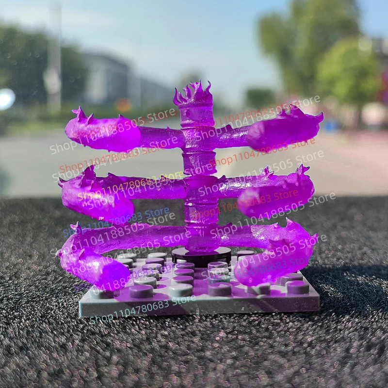 Bloques de construcción, soporte de exhibición de calavera colorida, Mini figura, modelo de ensamblaje, adorno, accesorios de dibujos animados de Anime, juguete, regalo coleccionable