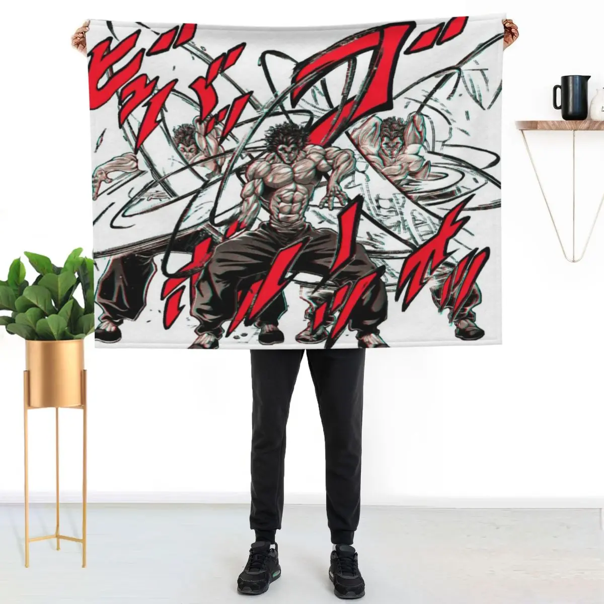 Yujiro Hanma Best Moment! (Version 2) Throw Blanket Cute Plaid Soft Plaid Beach Luxury Brand Flannel Blankets