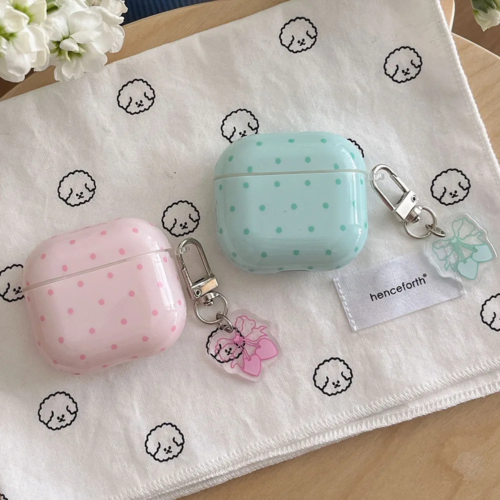 Simple Fresh Pink Mint Green Silicone Case For AirPods 5 4 1 2 3 For AirPods Pro 3 AirPods Pro2 2nd Earphone Cute Bow Pendant - view 2