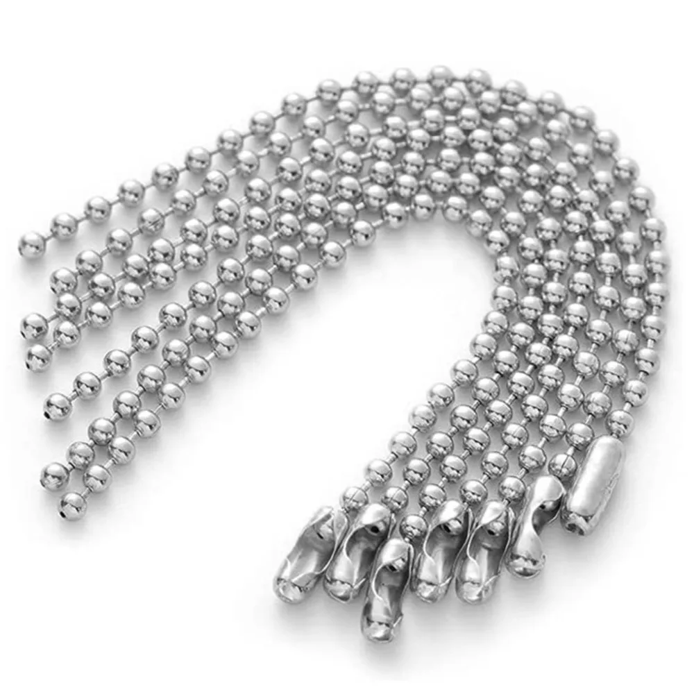 50Pcs/Lot Stainless Steel Bead Matching Adjustable Extender Chain Connector For DIY Keychain Pendants Jewelry Making Accessories